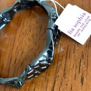 Bracelet - gun metal/black twist